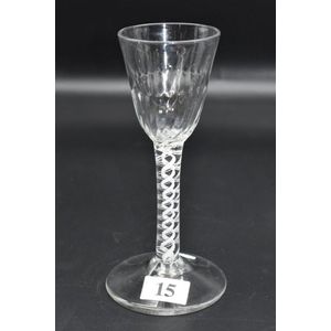 A Rare Hollow Stem English Wine Glass c1745 (item #1328838)