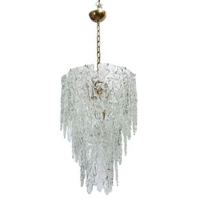 Mid-century ice chandelier, stunning glass shards, polished…