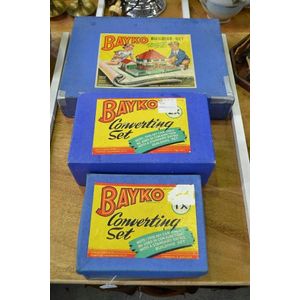 Three boxes of Bayko to include building set and two converting…