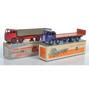Two Dinky Fodens, including 503 flat truck with Tailboard, 1st…