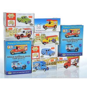 Nine Matchbox Collectibles Ronald Mcdonald models, including…