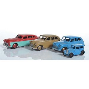 Four unboxed Dinky cars, including 171 Hudson Commodore Sedan,…