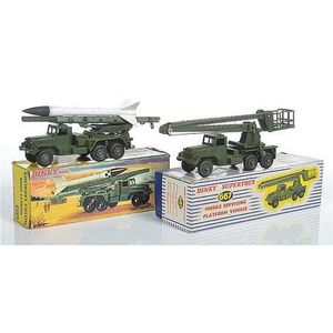 Two Dinky military vehicles, including 667 missile Servicing…