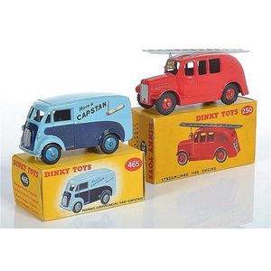 Two Dinky models, including 250 Streamline fire engine, red…