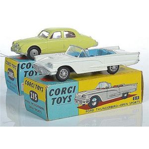 Two Corgi models, including 208S Jaguar 2.4 Litre saloon lemon…