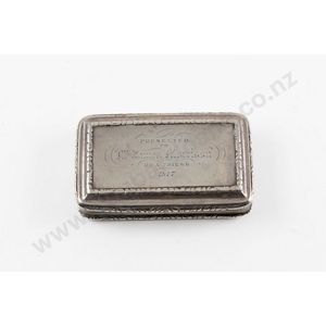 William IV sterling silver snuff box rectangular lid with…