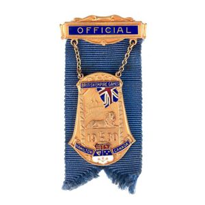1930 1st British Empire Games in Hamilton, Official's badge…