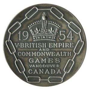 1954 British Empire Games in Vancouver, 'Gold' Winner's Medal…