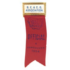 1954 British Empire Games in Vancouver, Official's badge 'B. E.…