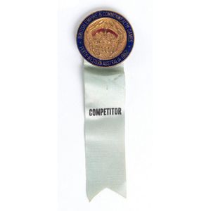 1962 Commonwealth Games in Perth, Competitor's Badge, enamelled…