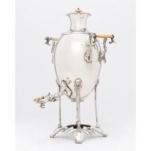 A Regency silver plate samovar, early 19th century, of…