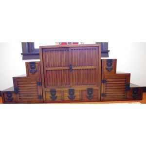 Japanese Three-Part Tanzu Cabinet with Iron Fittings - Furniture - Oriental