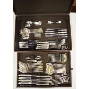 Christofle Paris silver plated cutlery set 84 pieces, 12 each…