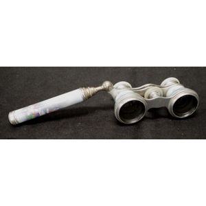 Antique pair decorated opera glasses mother of pearl eyepieces,…