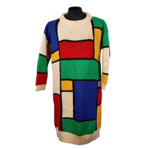 Modrian Jumper Mondrian-inspired Knitted Sweater Dress by Jan Ayres - Clothing - Women ...
