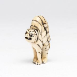Meiji Ivory Tiger Netsuke - Netsuke - Oriental