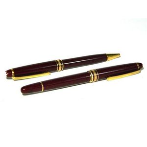 A Montblanc Meisterstuck 585 fountain pen & Meisterstuck Biro