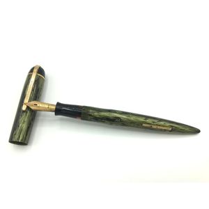 Eversharp Skyline lever filler pen in green colour with moire…