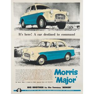MORRIS: A Morris Major colour screen print advertising poster,…