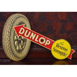Original 1930s advertising showcard, Dunlop tyres, 31 cm wide…