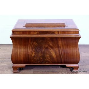 A Regency style bombe shaped flame mahogany wine cellaret, 19th&hellip;