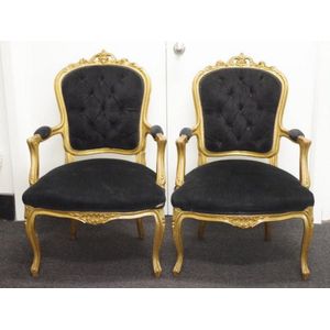 A Louis XV pair of giltwood chairs - Ref.86073