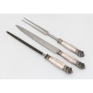 Hunt Silver Company Inc / Carving Knife / Sharpener / Sterling