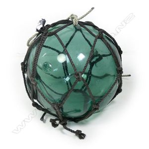Huge antique hand blown Japanese glass fishing net floats