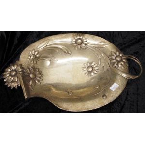 Vintage WMF embossed silver plate serving dish embossed blossom…