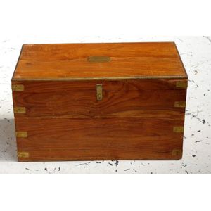 Brass Bound Storage Chest - 58x33x33 cm - Chests of Drawers - Furniture