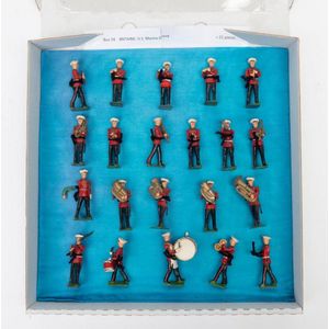 Britains 54 mm hollow cast lead - U.S. Marine band, group of…