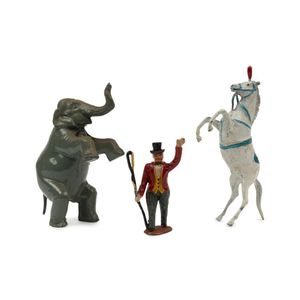 Britains hollow cast lead - circus figures, including elephants…