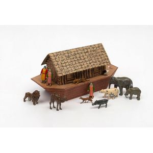 Britains 54 mm hollow cast lead - Noah's Ark, with Noah, wife…