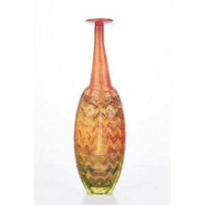 Signed Kjell Engman Kosta Boda Art Glass Bonbon Ewer - City