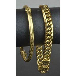 22K Multi-Tone Gold Beaded Chain (21.9gm)