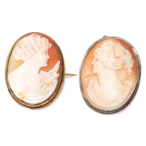 Vintage Cameo Brooches In Silver And Gold Frames Brooches Jewellery Vintage Cameo Brooches In Silver And Gold Frames Brooches Jewellery