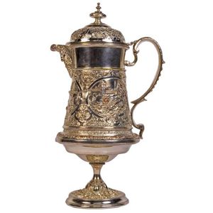 Silver Plated Tapered Stein with Medallion Decorations - Mugs, Cups ...