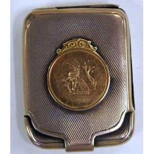 Australian sterling silver matchbook cover, with 14 ct gold…