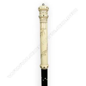 Antique Conductors Baton with popular Inlaid Mother of Pearl.