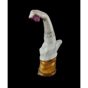 19th century Meissen porcelain scent bottle. Modelled as a…