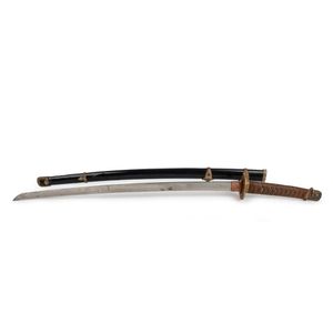 A Japanese naval officer's kai-gunto sword with black lacquered&hellip;