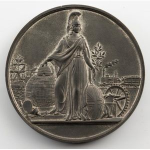 Great Exhibition, London, 1851, pair of medals in white metal…