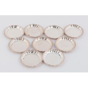 Set of 10 Danish (830) silver wine coasters by Carl M. Cohr,…