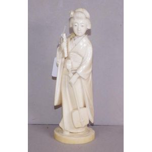 Japanese ivory figures, groups and 
