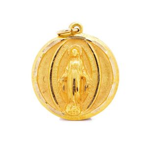 10K Gold Marian Madonna Medal, 4.6g - 19.6mm - Religious Objects ...