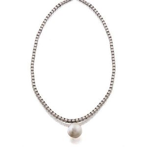 925 STERLING SILVER SIMPLE OVAL FRESHWATER CULTURED PEARL NECKLACE PENDANT 5.5CT 