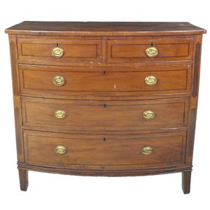 Regency Bowfront Chest of Drawers, Inlaid Mahogany, 1810 - Chests of ...