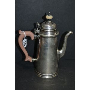 French Silver Hot Chocolate Pot or Coffee Pot, Puiforcat