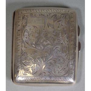 Birmingham Hallmarked Sterling Silver Cigarette Case, 1922 - Smoking ...