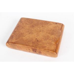 Wonderful burr walnut veneer cigar case, of handsome…